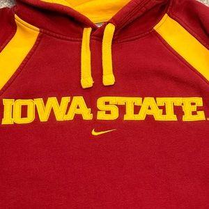 Vintage Nike Iowa State Center Swoosh Embroidered Hoodie Size M Brock Purdy